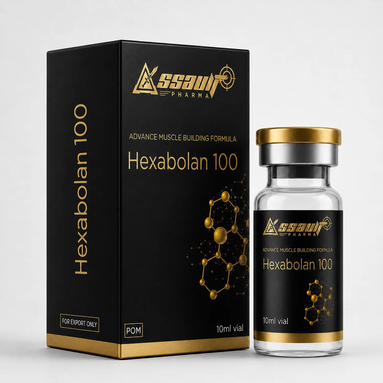 Hexabolan 100 injectable product packaging