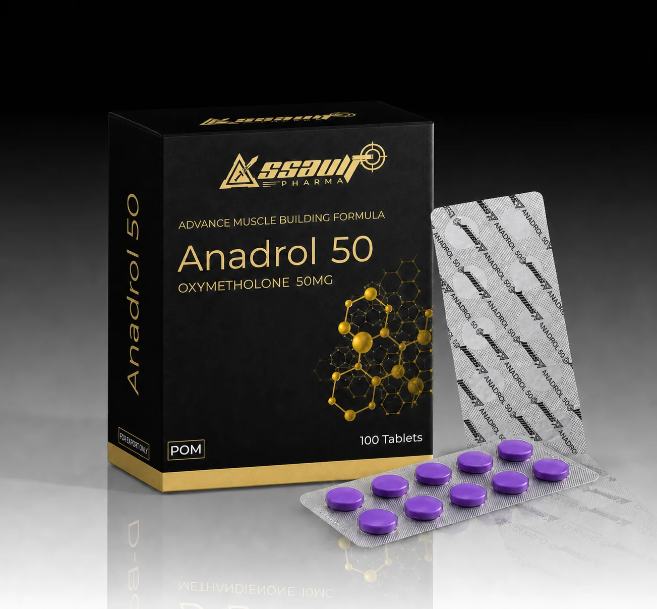 Anadrol 50 oral product packaging