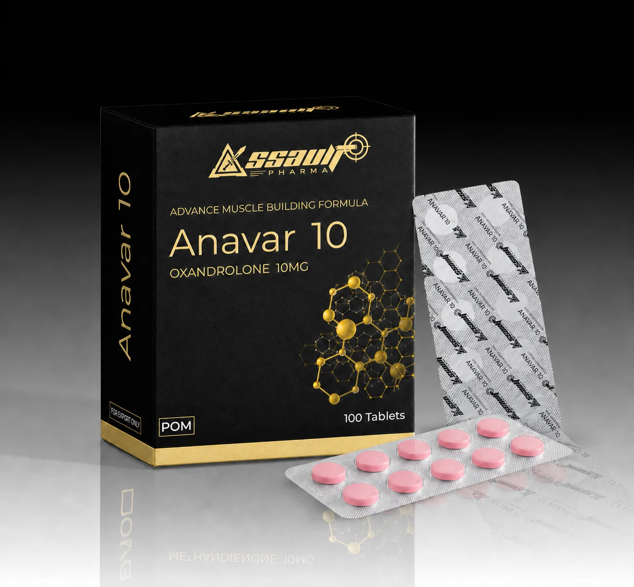 Anavar 10 oral product packaging