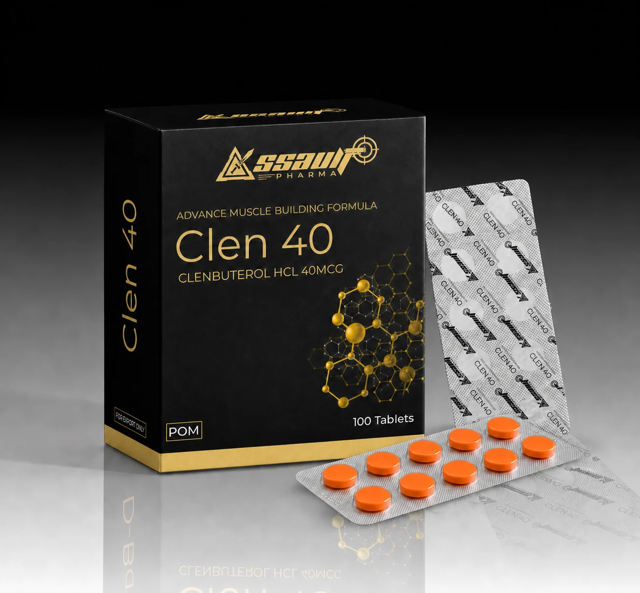 Clen 40 oral product packaging
